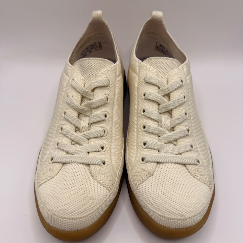 Vionic Winny Knit Ivory Cream Lace Up Slip-on Sneakers Womens 8 Wide Gum Sole - Picture 3 of 7